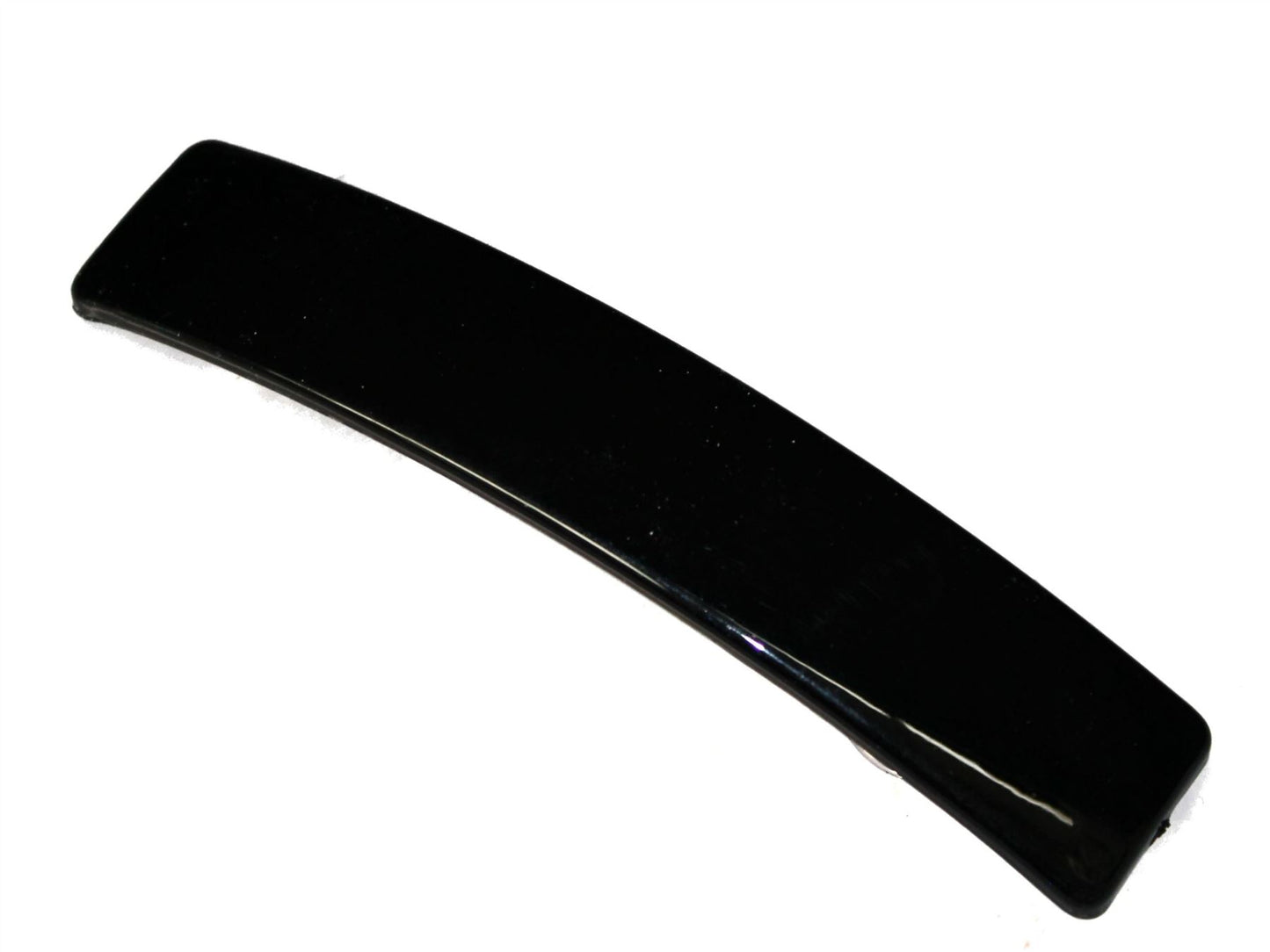 Plain Black Rectangle Sprung French Barrette Hair Clip Grip Hair Slide