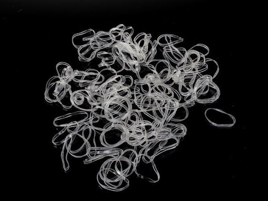 250 Small Clear Polyurethane Bands For Cornrows, Braids, Plaits, Dreads