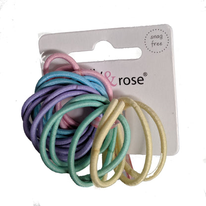 Mini Small Pastel Endless Snag Free Hair Bobbles Hair Elastics Hair Bands