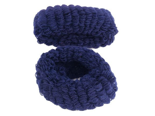 Large Donuts - Navy Hair Elastics Hair Bands