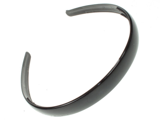 1.5cm Plain Black Plastic Alice Band Hair Band Headband With Teeth