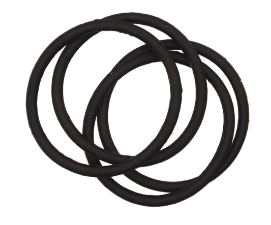 Black Silicone Non Slip Endless Snag Free Hair Bobbles Elastics Hair Bands