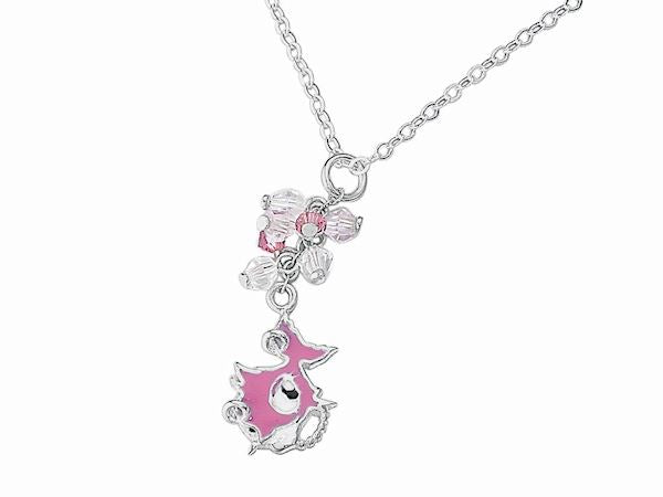 Pink Punky Fish Bead Pendant Necklace Jewellery Ladies Women