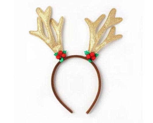 Christmas Reindeer Antlers Novelty Xmas Headband Hair Band Party Deeley Boppers