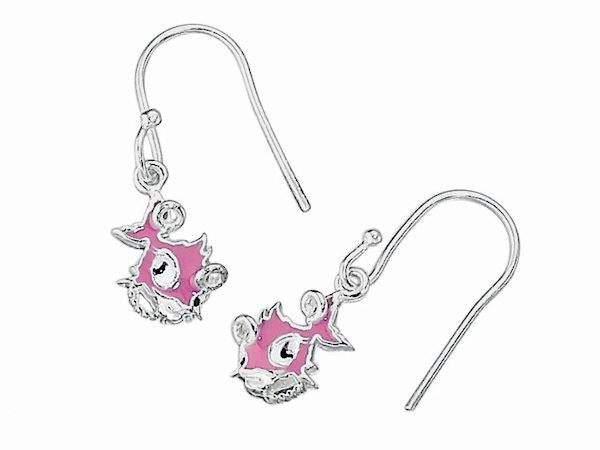 Pink Punky Fish Drop Earrings Womens Ladies Girls