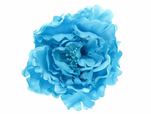 Light Blue Hair Flower Clip Clamp Fascinator Slide Ladies Girls Wedding