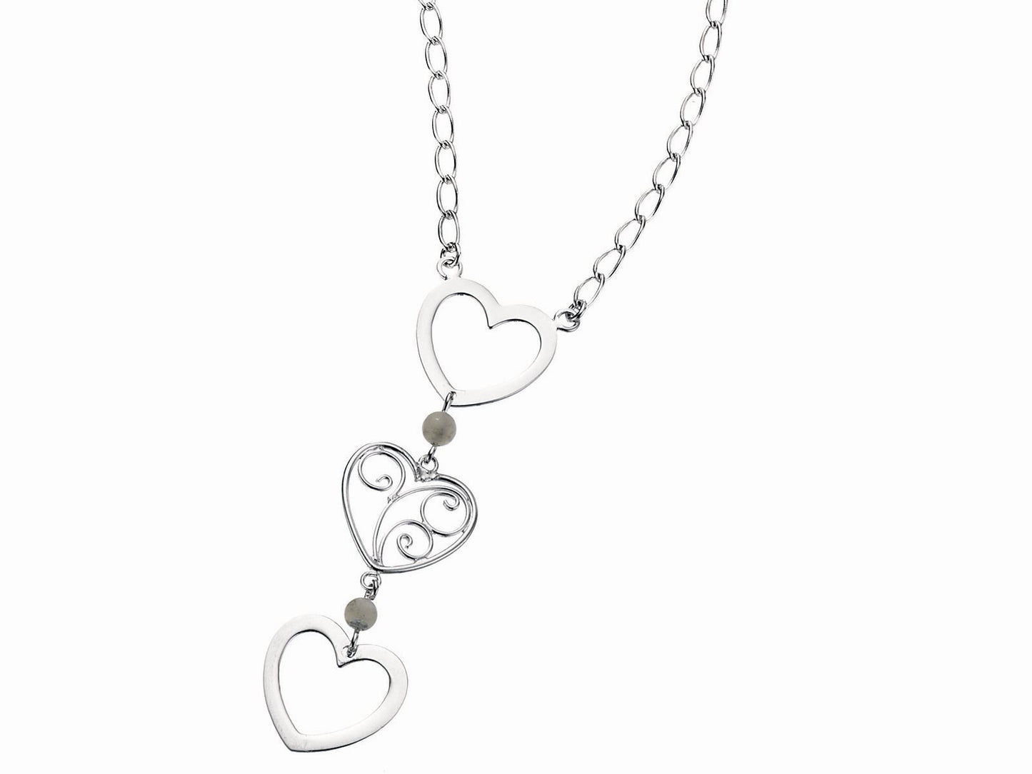 Filigree Heart Swirl Necklace Fashion Jewellery Ladies Women