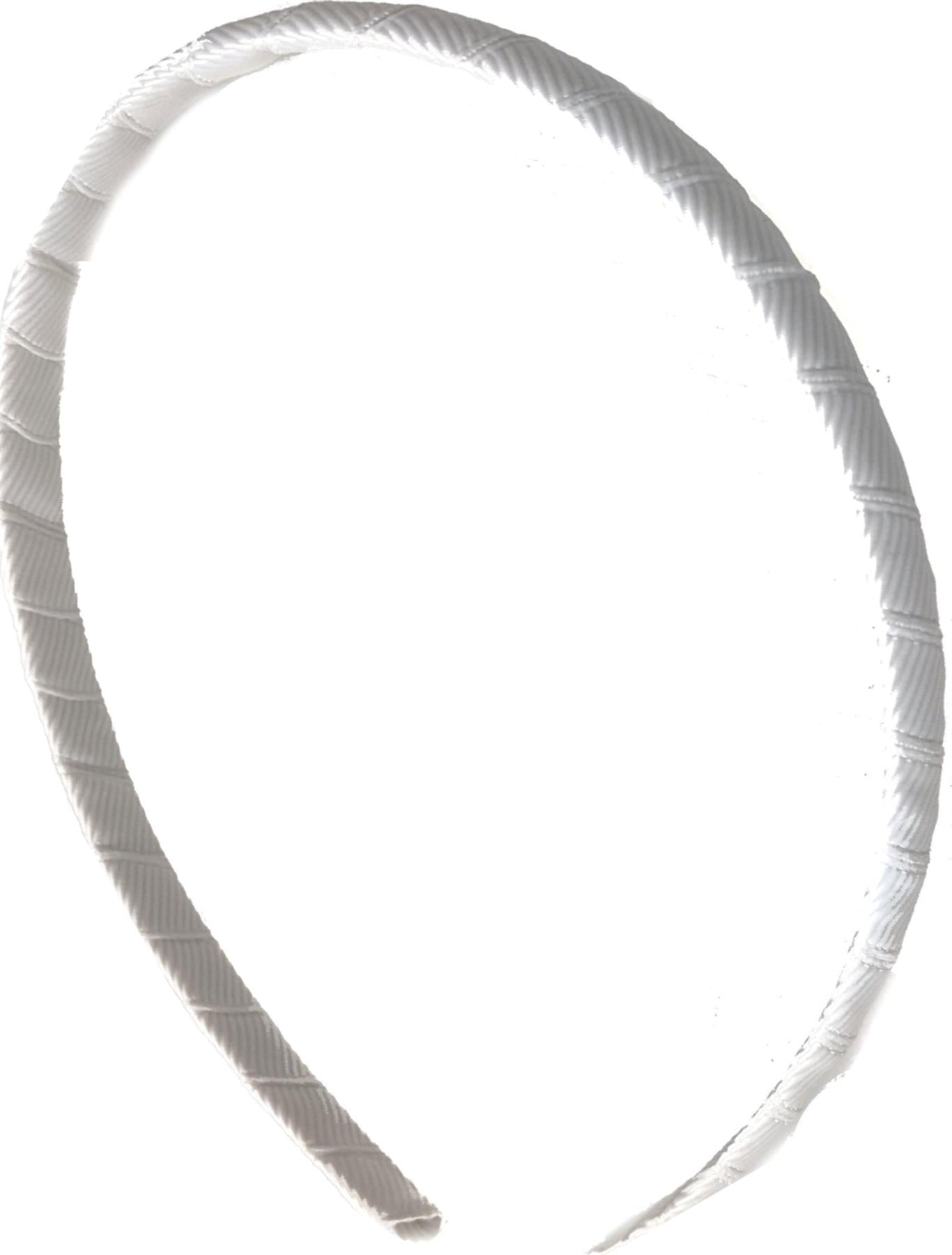 Girls Plain White Ribbon Plastic Hair Band Headband Bridal Wedding Crafting