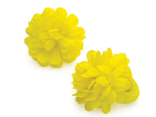 Large Yellow Flower Hair Ponio Elastics Hair Bands Headbands