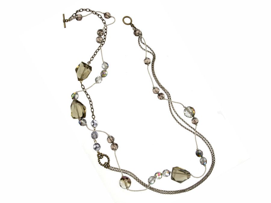 Smoky Bead Necklace Fashion Jewellery Ladies Women