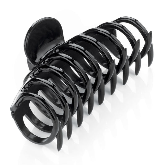 9cm Black Round Plastic Sausage Hair Claw Clip Clamp Hair Accessory