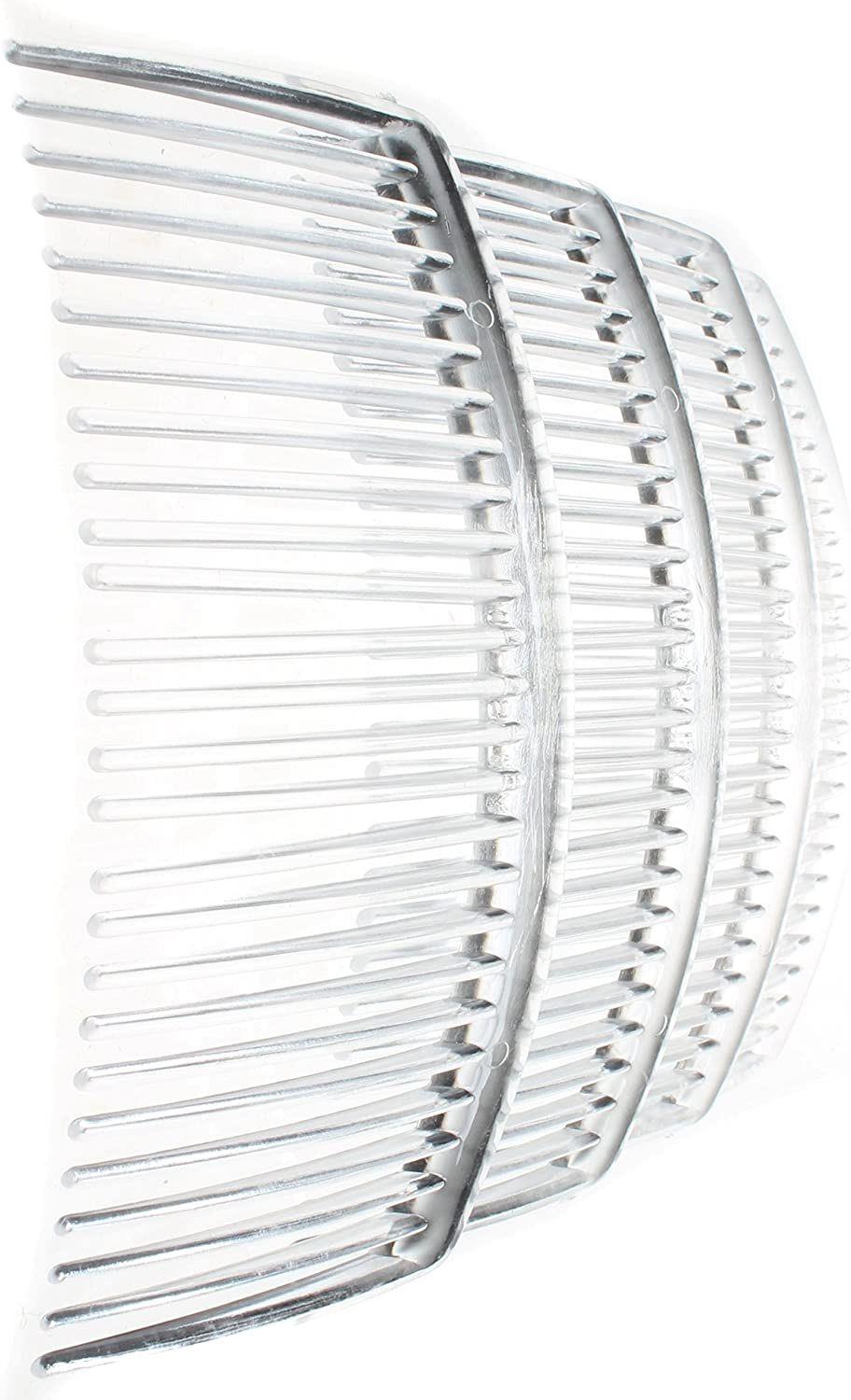 8 Pack 9cm Clear Plain Side Hair Combs Slides Grips