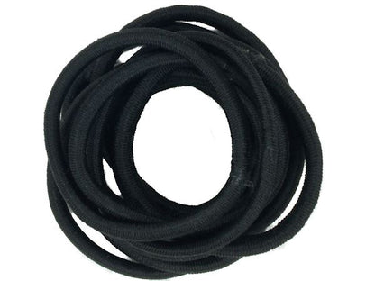 Black Snag Free Hair Elastics Hair Bands Bobbles School Colours No Metal